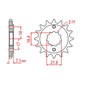 SPKT FRONT OE STEEL 1321 15T #520