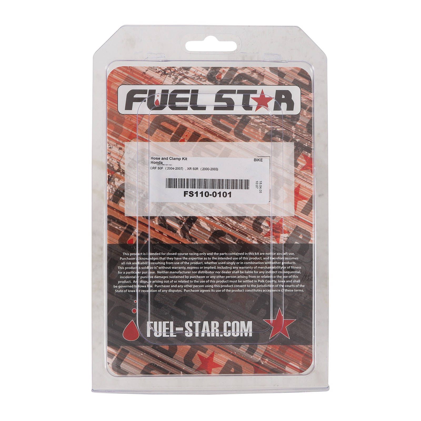 FUEL STAR HOSE AND CLAMP KIT FS110-0101