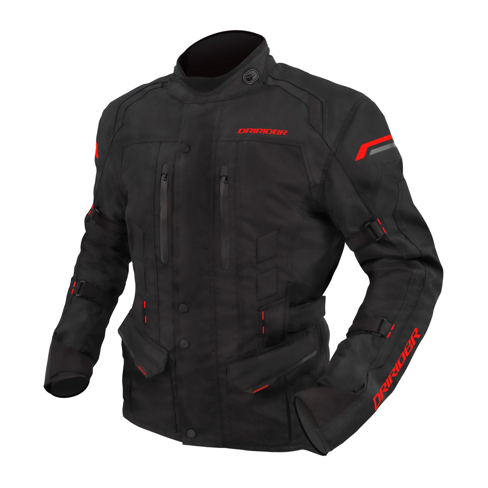 Dririder Compass 4 Jacket Blk/Red | Tracktion Motorcycles