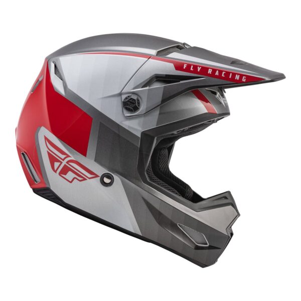 FLY '23 KINETIC DRIFT HELMET CHARCOAL/LIGHT GRY/RED LGE