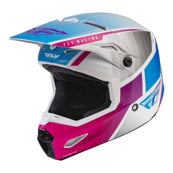 FLY '23 KINETIC DRIFT HELMET PNK/WHT/BLU LGE