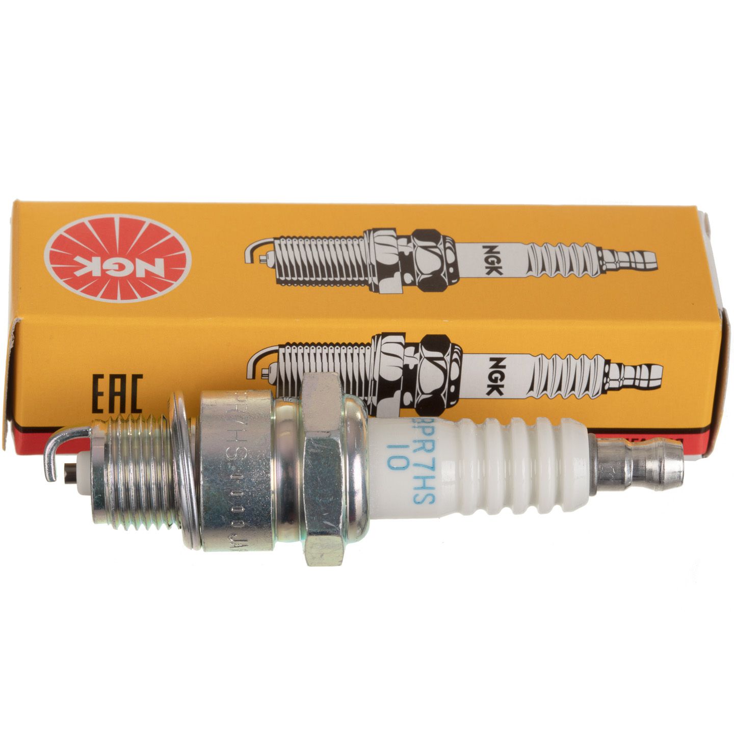 NGK Spark Plug BPR7HS-10 – 12.7mm Short Thread, 5kOhm Resistor, M14x1.25