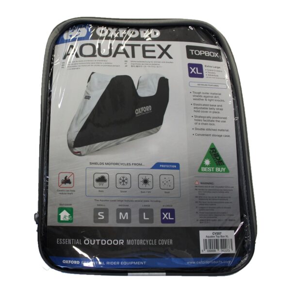OXFORD AQUATEX M/C COVER XL WITH TOP BOX