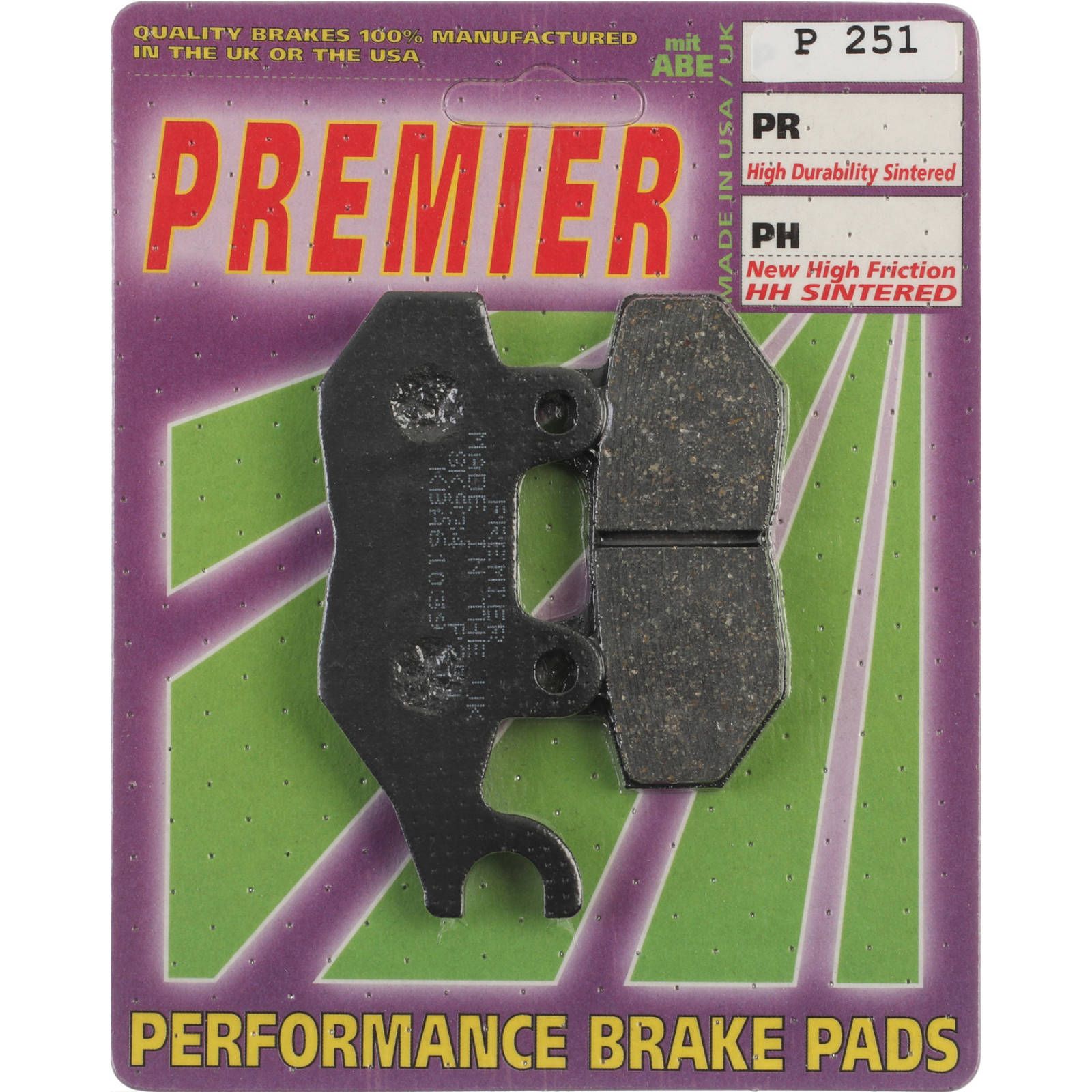 PREMIER BRAKE PADS P251 - TRI