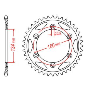 SPKT REAR RK ALLOY 1308 46T #520