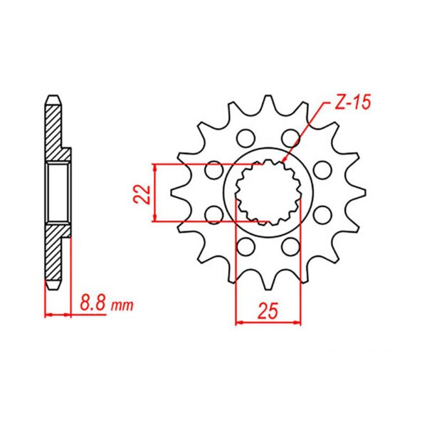 SPKT FRONT OE STEEL 1901 14T #520