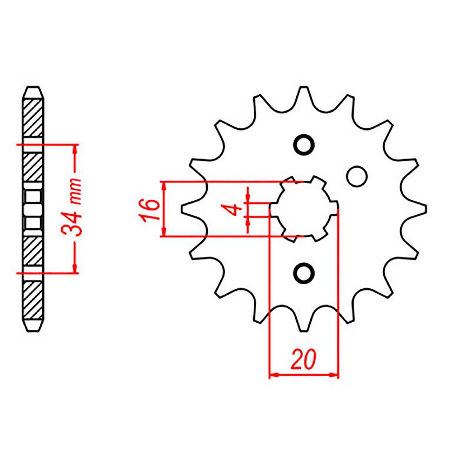 SPKT FRONT OE STEEL 1263 (520) 12T #520 CONV