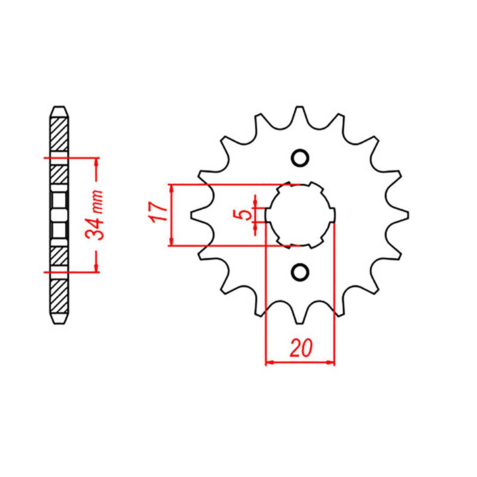 SPKT FRONT OE STEEL 1264 17T #428