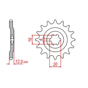SPKT FRONT OE STEEL 1606 13T #428