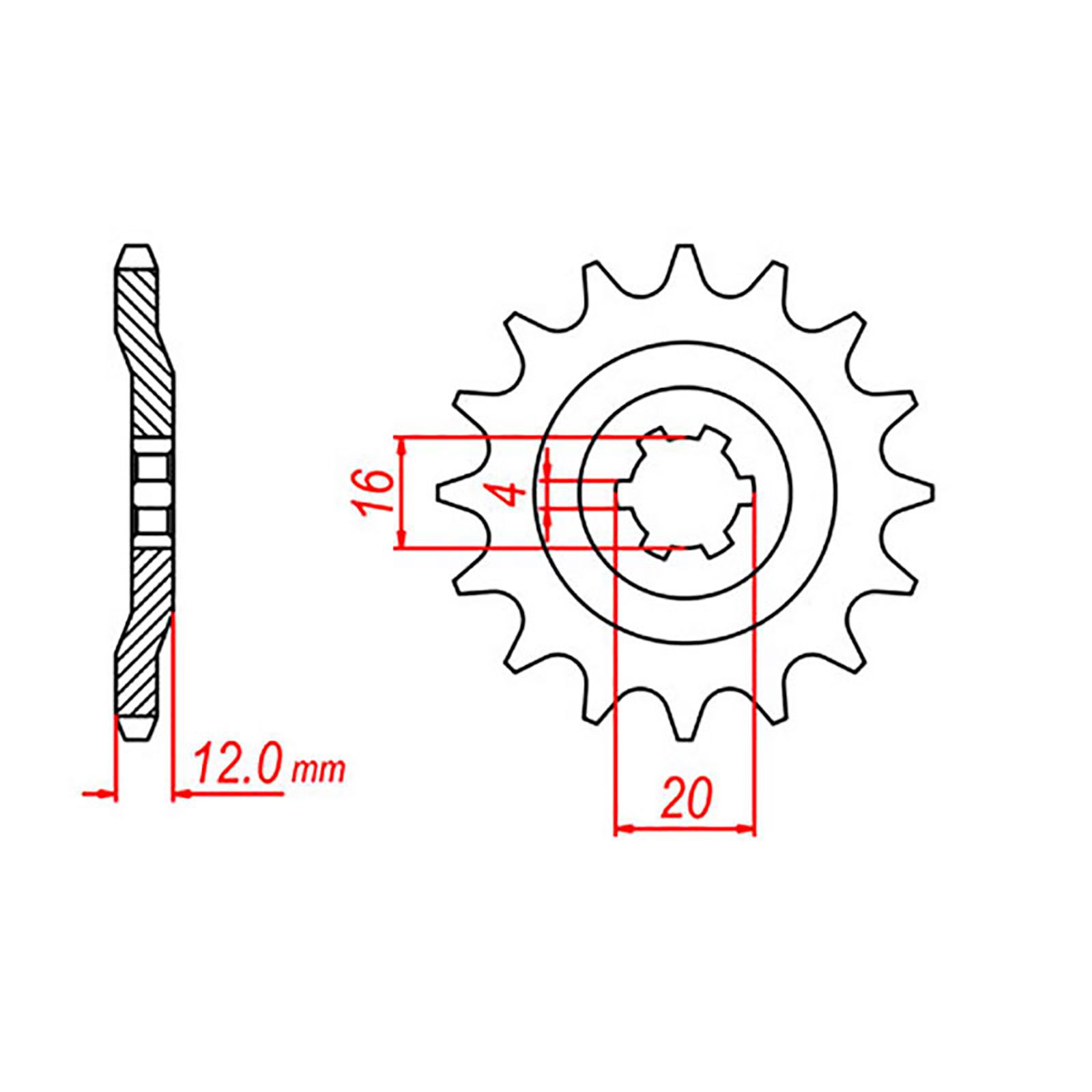 SPKT FRONT OE STEEL 1606 13T #428