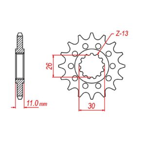 SPKT FRONT OE STEEL 1591 16T #525