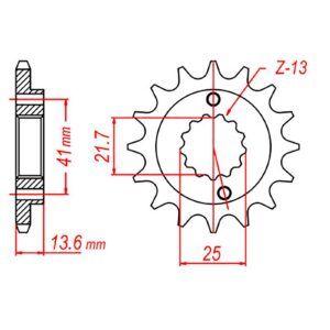 SPKT FRONT OE STEEL 1307 16T #520