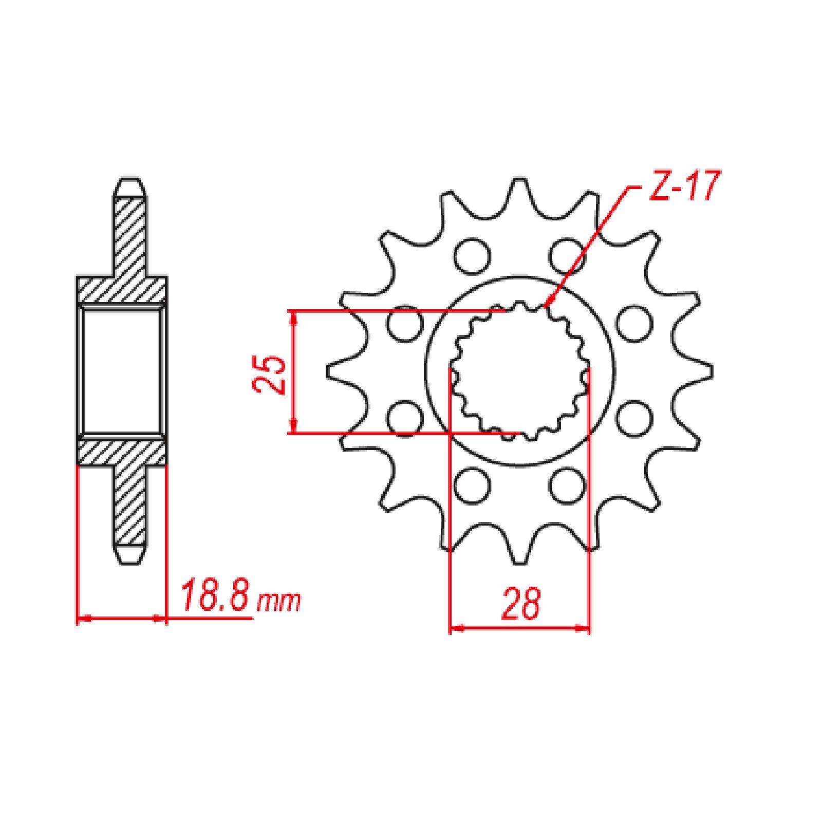 SPKT FRONT OE STEEL 705 16T #520