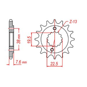 SPKT FRONT OE STEEL 1401 13T #520