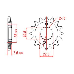 SPKT FRONT OE STEEL 1401 14T #520