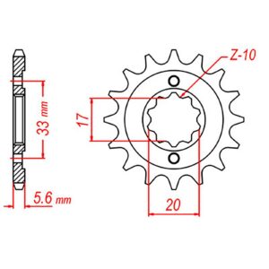 SPKT FRONT OE STEEL 430 15T #520
