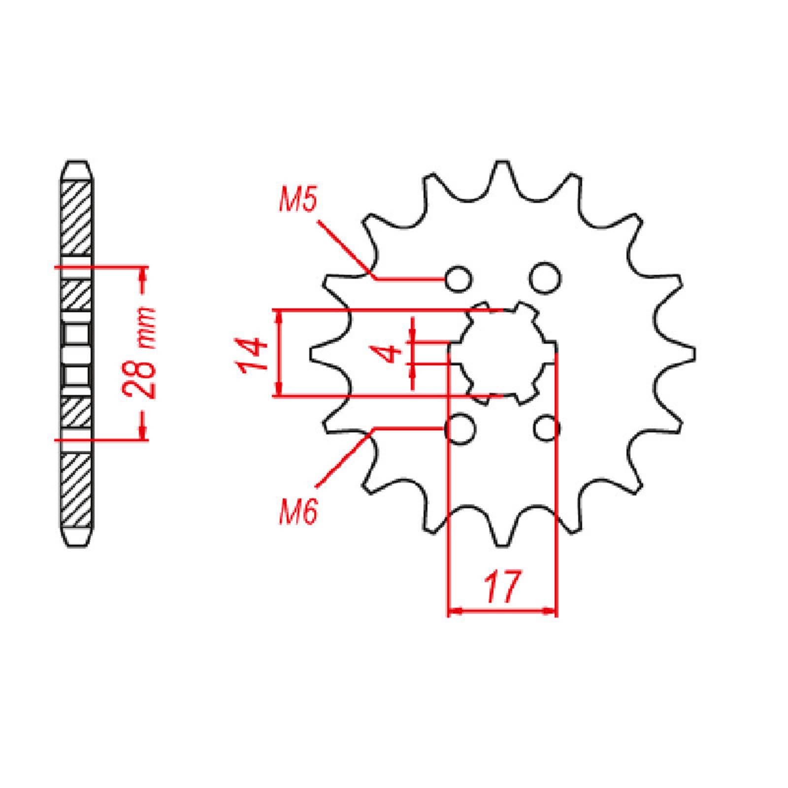 SPKT FRONT OE STEEL 277 13T #428