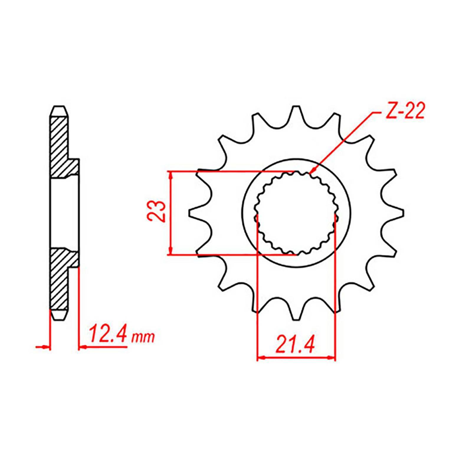 SPKT FRONT OE STEEL 1594 15T #428
