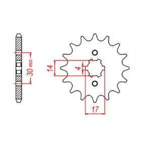 SPKT FRONT OE STEEL 273 14T #428