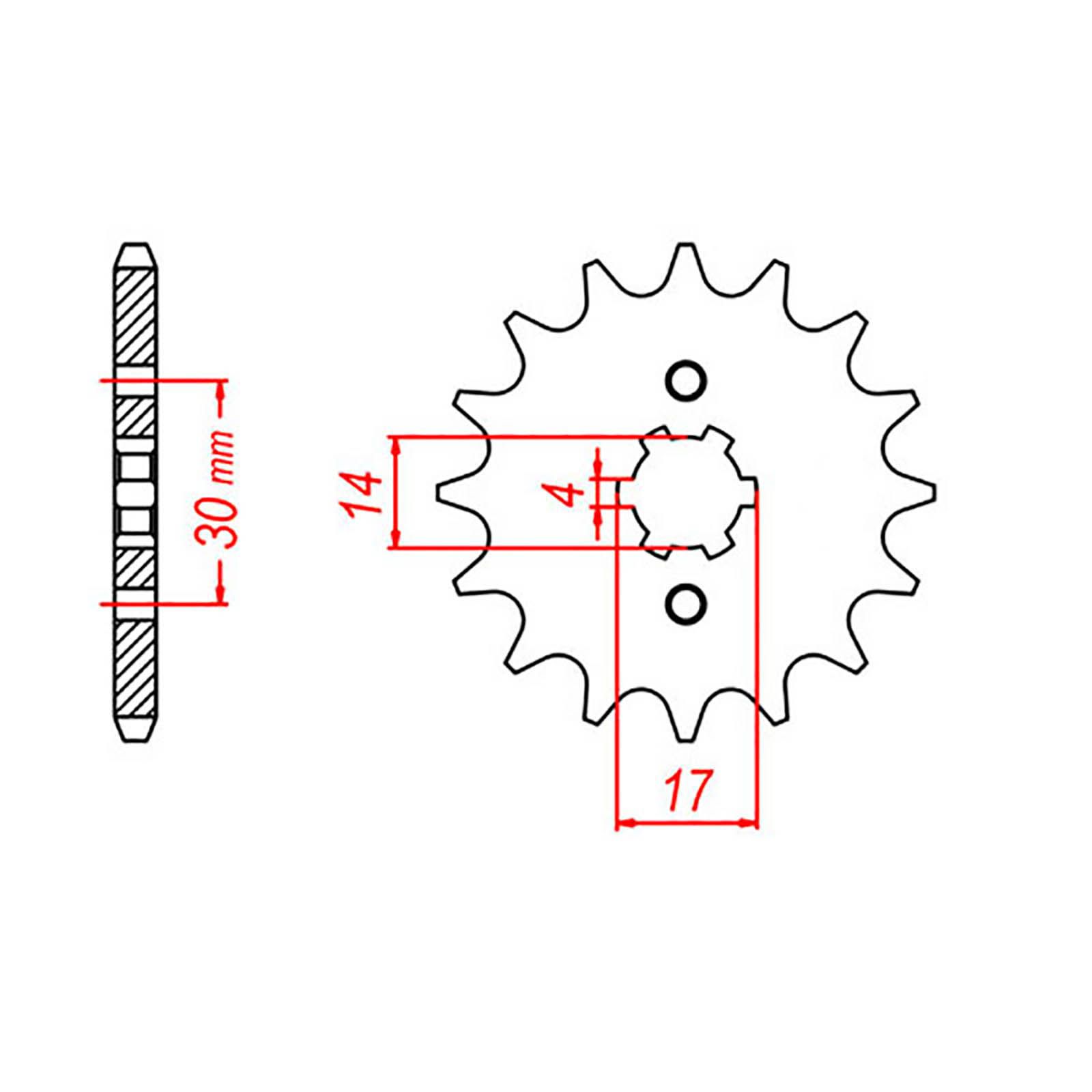 SPKT FRONT OE STEEL 273 14T #428