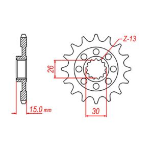 SPKT FRONT OE STEEL 404 17T #525