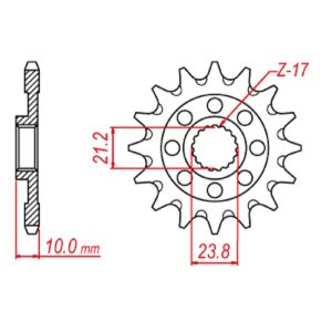 SPKT FRONT OE STEEL 1443 14T #520