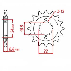 SPKT FRONT OE STEEL 1908 15T #520