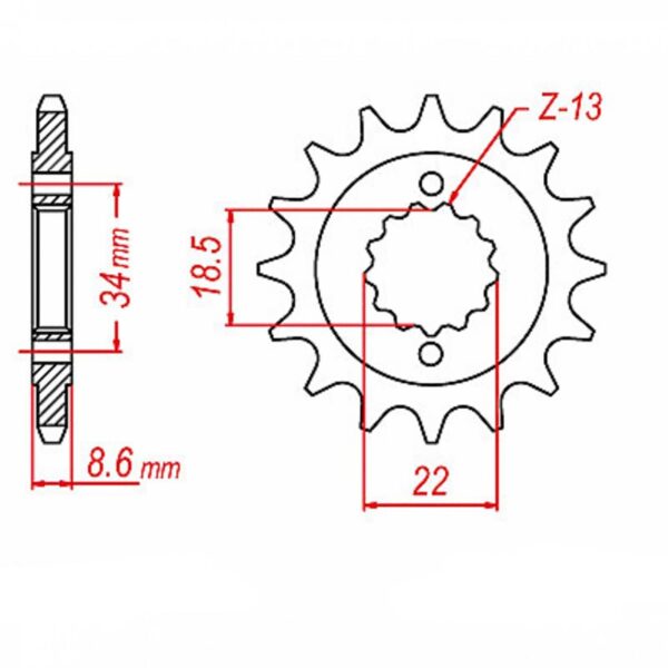 SPKT FRONT OE STEEL 1908 15T #520