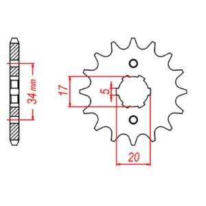 SPKT FRONT OE STEEL 1263 15T #428