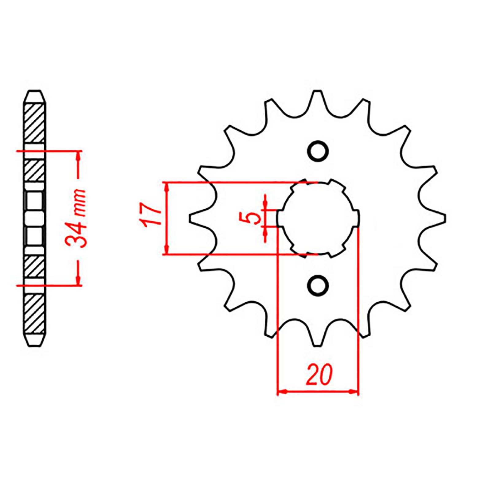 SPKT FRONT OE STEEL 1263 17T #428