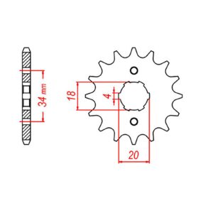 SPKT FRONT OE STEEL 328 13T #520