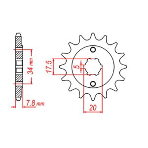 SPKT FRONT OE STEEL 327 13T #520