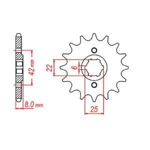 SPKT FRONT OE STEEL 281 16T #520