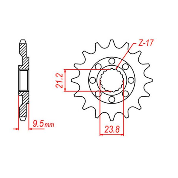 SPKT FRONT MTX HORNET LIGHTENED MX 284 13T #520