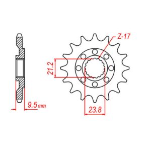 SPKT FRONT MTX HORNET LIGHTENED MX 284 14T #520