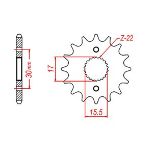 SPKT FRONT OE STEEL 1256 13T #420