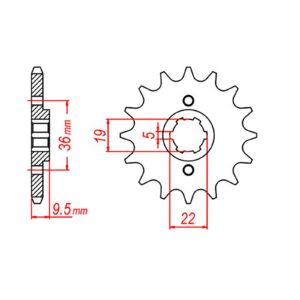 SPKT FRONT OE STEEL 337 13T #520