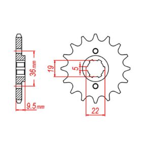 SPKT FRONT OE STEEL 337 15T #520