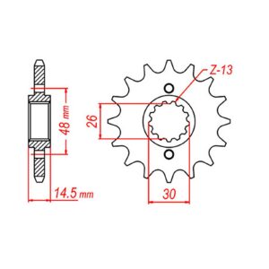 SPKT FRONT OE STEEL 339 16T #530