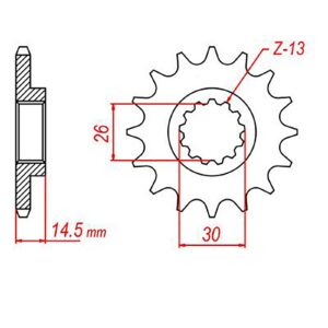SPKT FRONT OE STEEL 326 12T #520