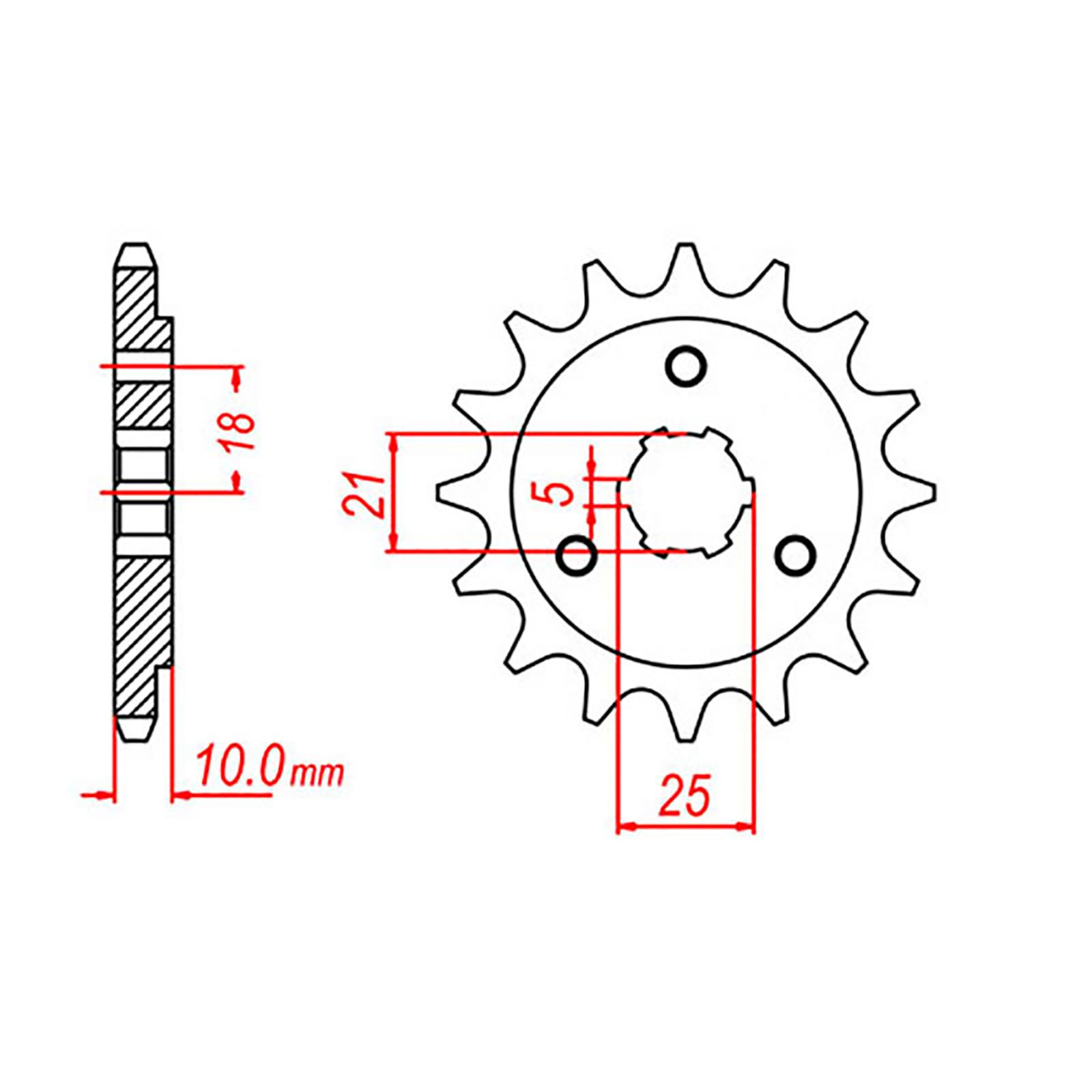 SPKT FRONT OE STEEL 438 14T #520