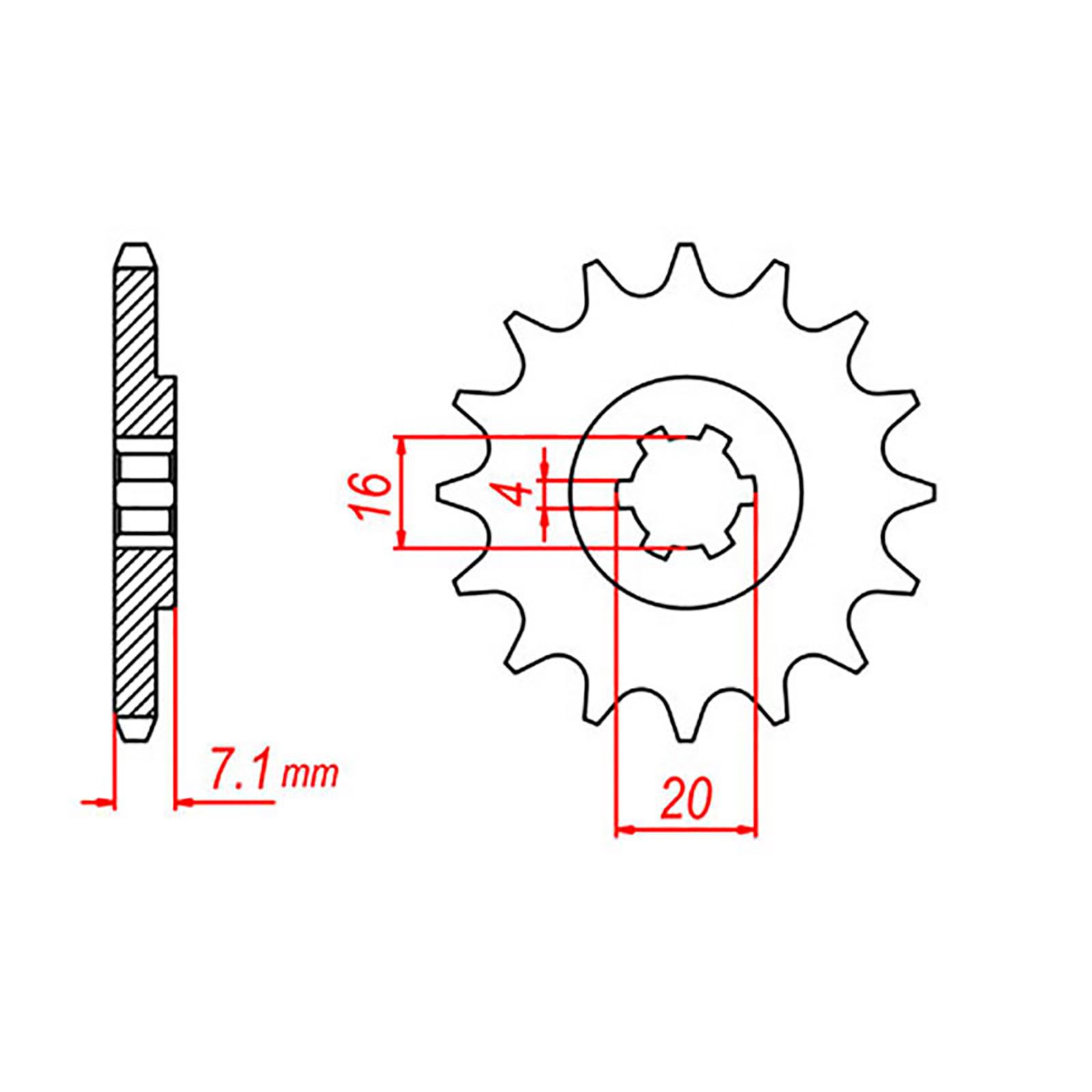 SPKT FRONT OE STEEL 1407 10T #520