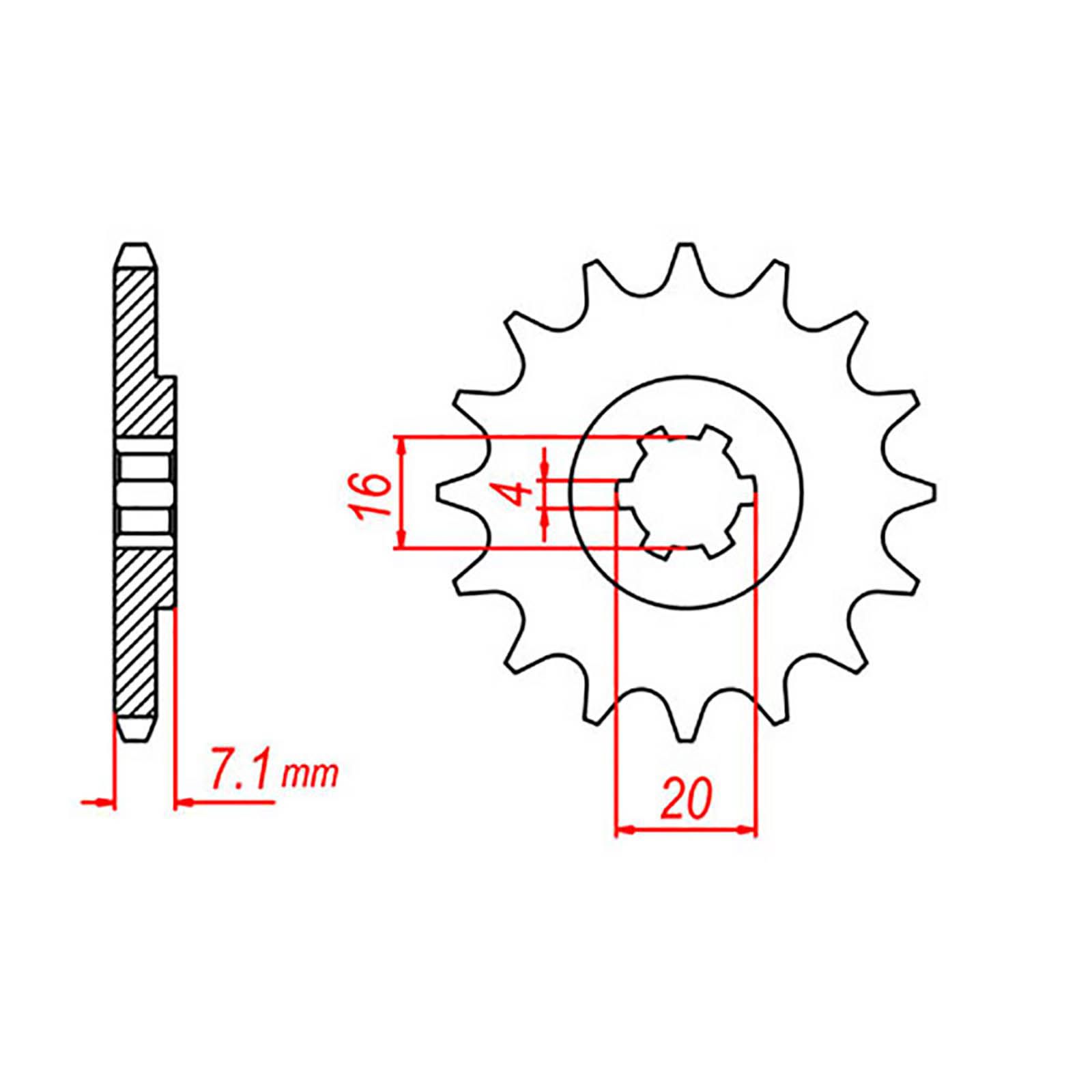 SPKT FRONT OE STEEL 422 11T #520