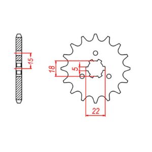 SPKT FRONT OE STEEL 1445 12T #520