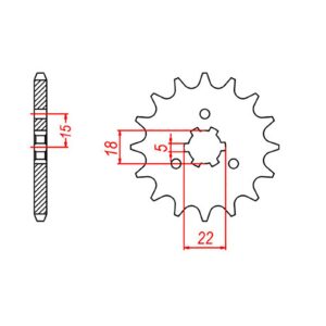 SPKT FRONT OE STEEL 1445 14T #520