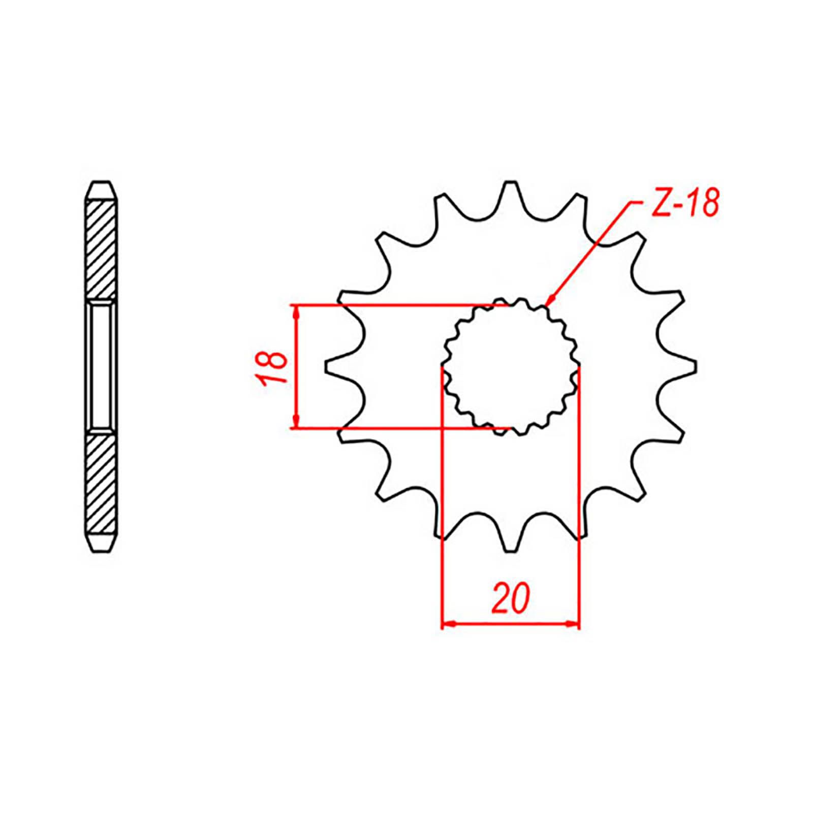 SPKT FRONT OE STEEL 426 14T #428