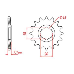 SPKT FRONT OE STEEL 427 13T #520