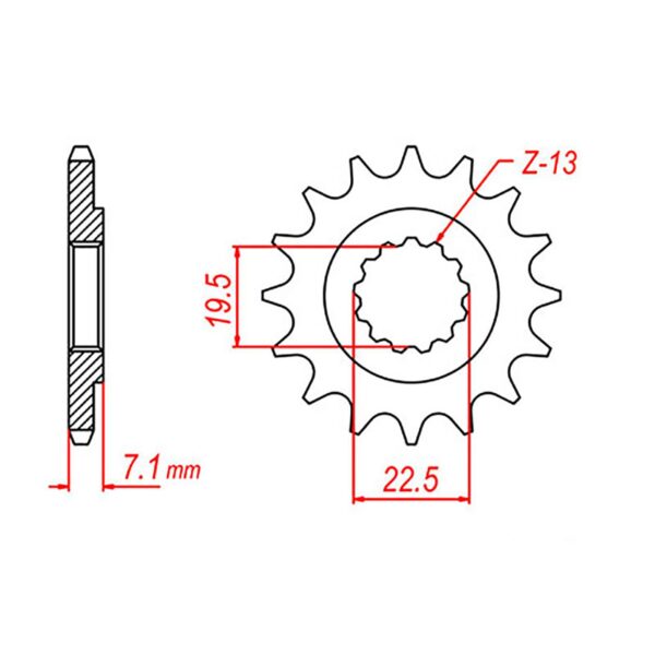 SPKT FRONT OE STEEL 434 11T #520
