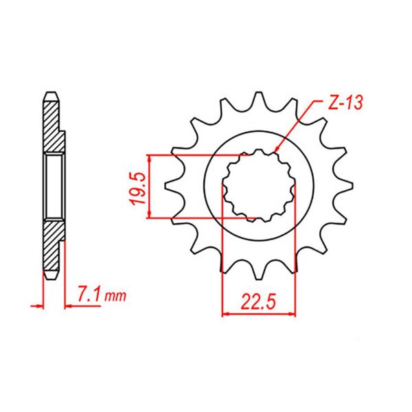 SPKT FRONT OE STEEL 434 15T #520