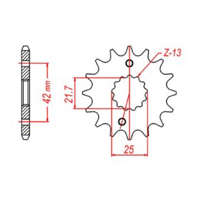 SPKT FRONT OE STEEL 436 12T #520
